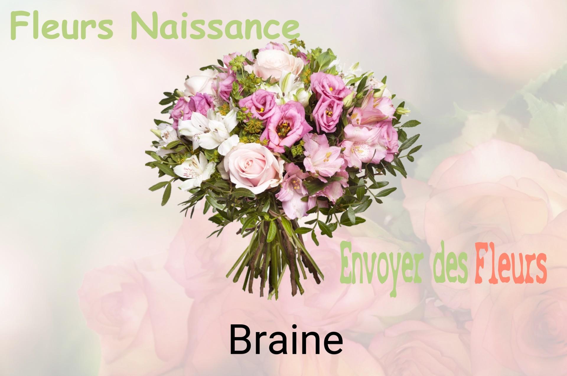 Bouquet de fleurs de naissance livré à Braine